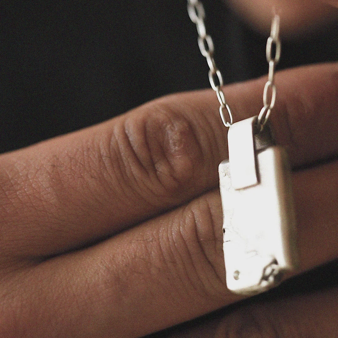 Load video: The Becoming Pendant | Paperclip Chain