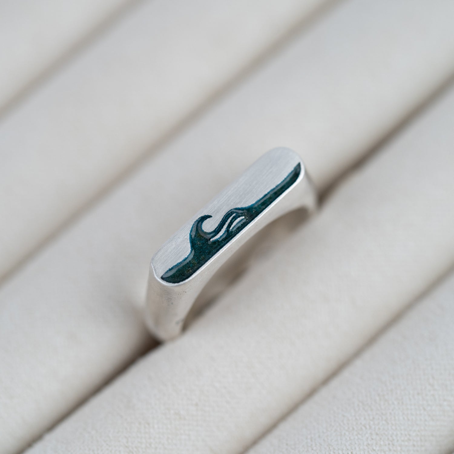 The Bombora Signet - A Testament to the Untamed Spirit - King Wave Surf Signet - Solid Recycled 925 Sterling Silver - Surf Coast Collection - Sailors and Seekers