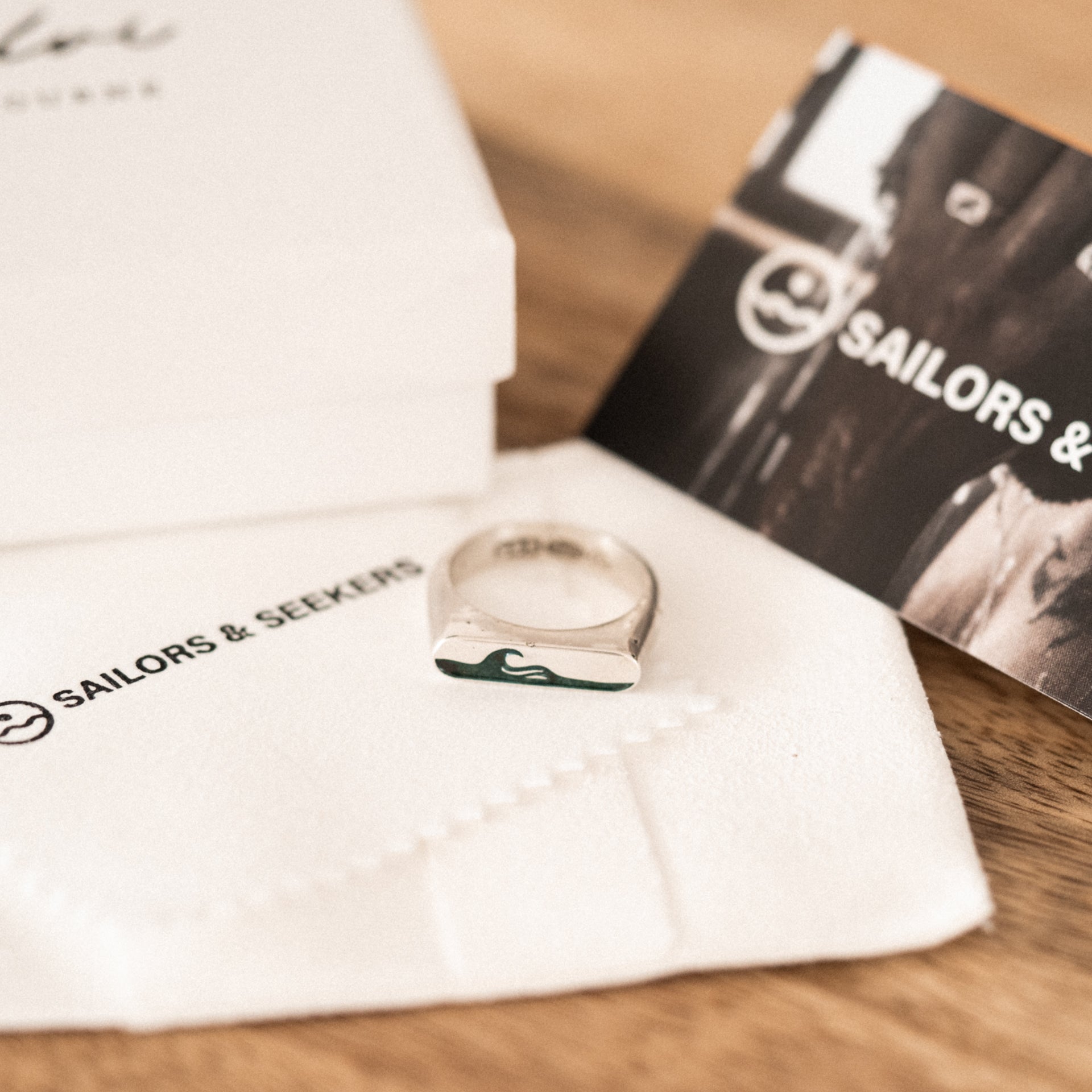 The Bombora Signet - A Testament to the Untamed Spirit - King Wave Surf Signet - Solid Recycled 925 Sterling Silver - Surf Coast Collection - Sailors and Seekers