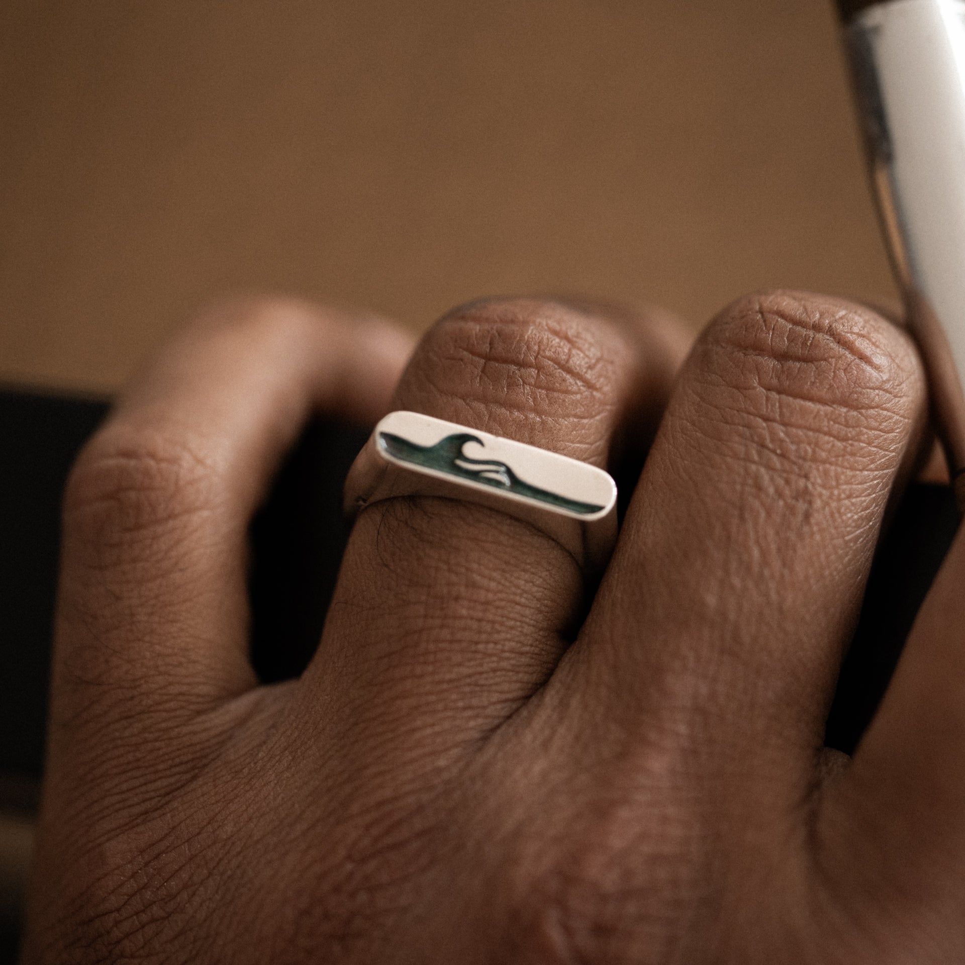The Bombora Signet - A Testament to the Untamed Spirit - King Wave Surf Signet - Solid Recycled 925 Sterling Silver - Surf Coast Collection - Sailors and Seekers