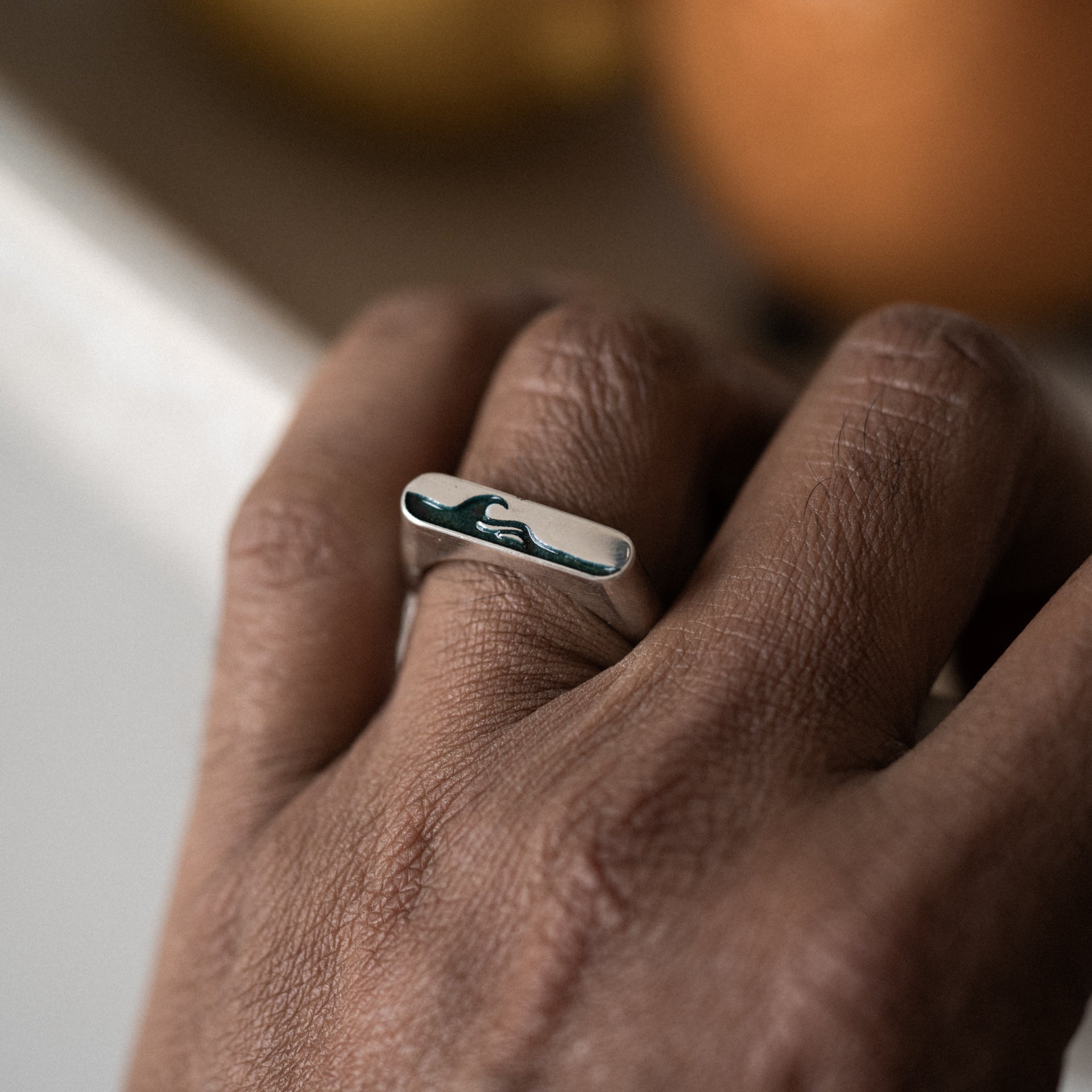 The Bombora Signet - A Testament to the Untamed Spirit - King Wave Surf Signet - Solid Recycled 925 Sterling Silver - Surf Coast Collection - Sailors and Seekers
