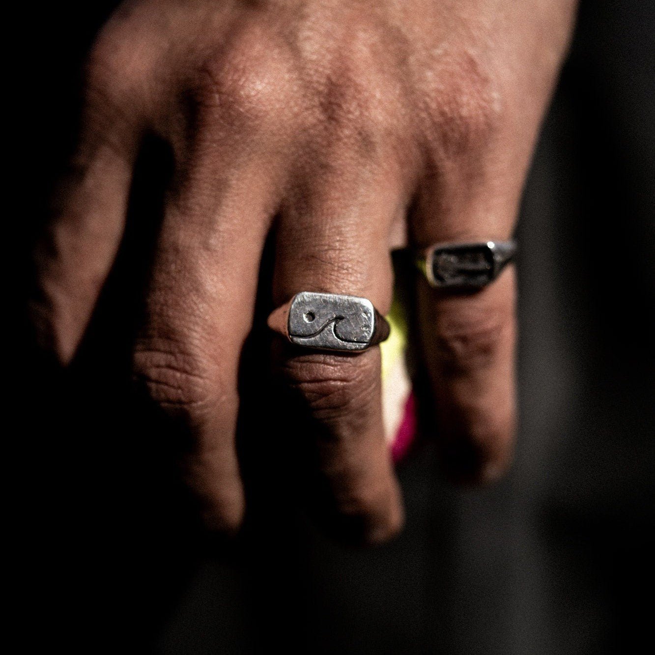 The Tide Signet Ring - Wave & Sun Design in 925 Sterling Silver - Surf Coast Collection - Sailors and Seekers