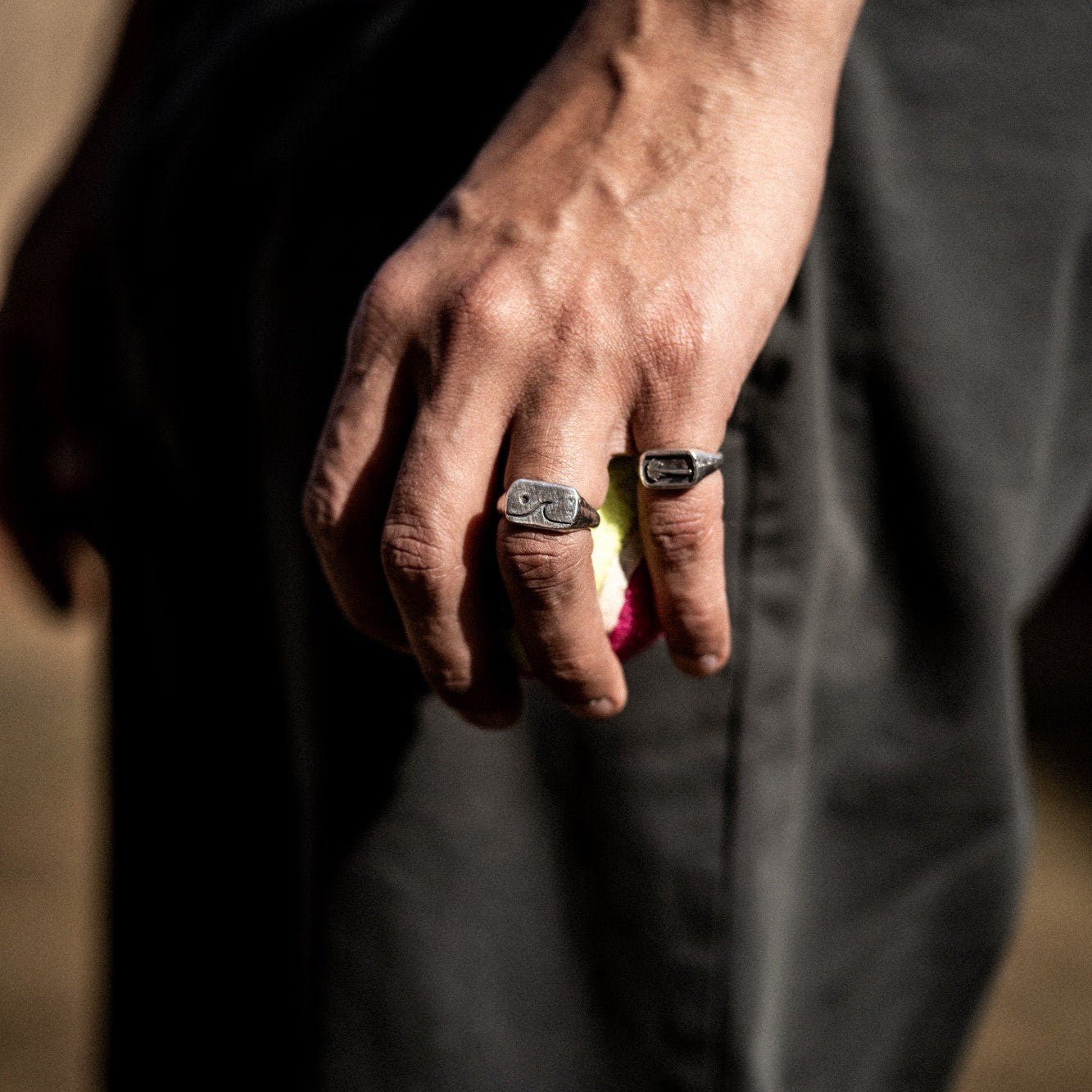 The Tide Signet Ring - Wave & Sun Design in 925 Sterling Silver - Surf Coast Collection - Sailors and Seekers